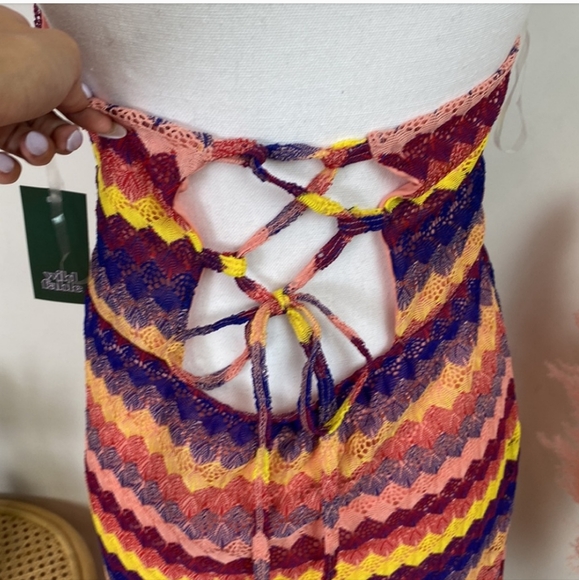 💜💛Multicolor Crochet Midi Dress - Picture 4 of 10